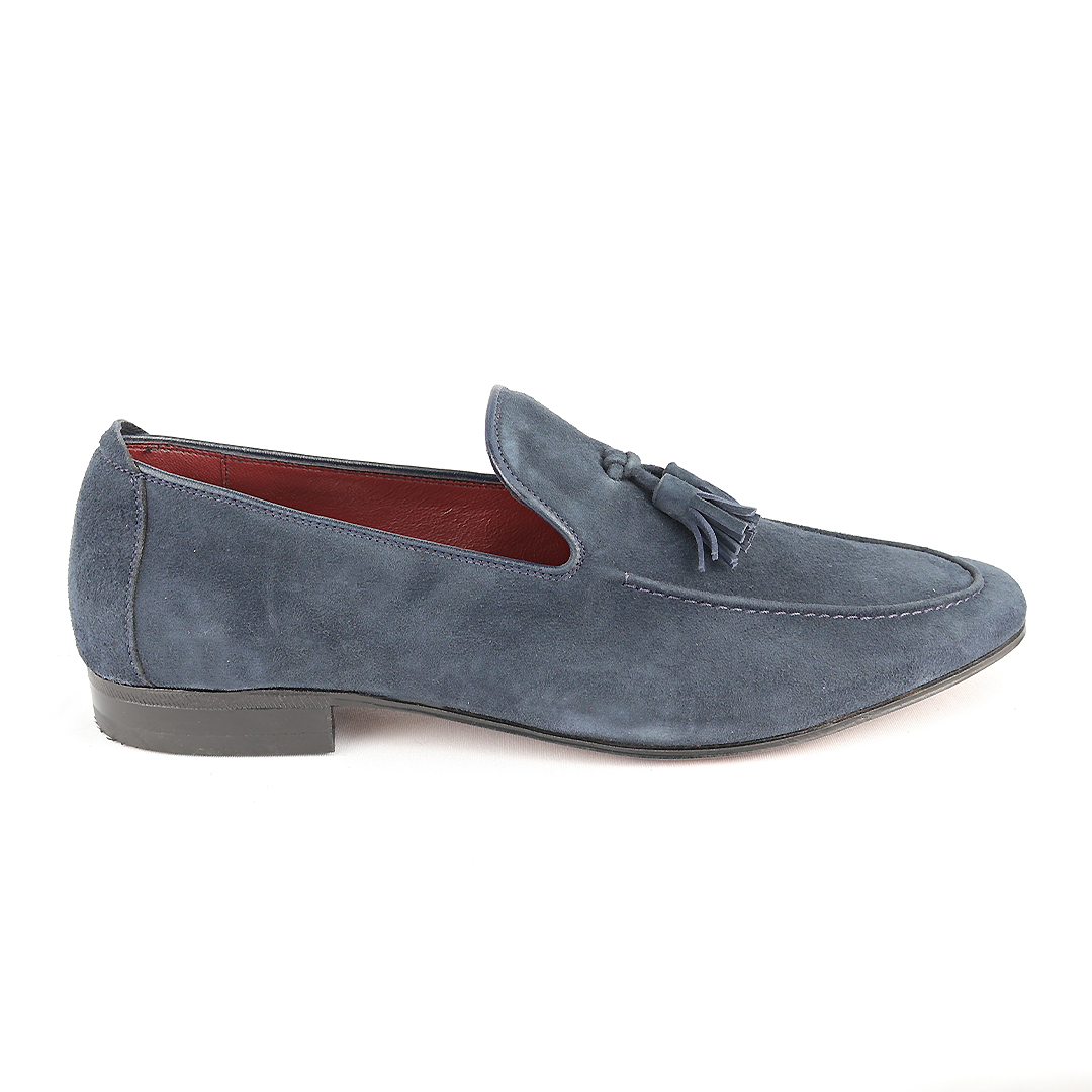 Tassel Loafer Martino - Camurça cor Azul Marinho