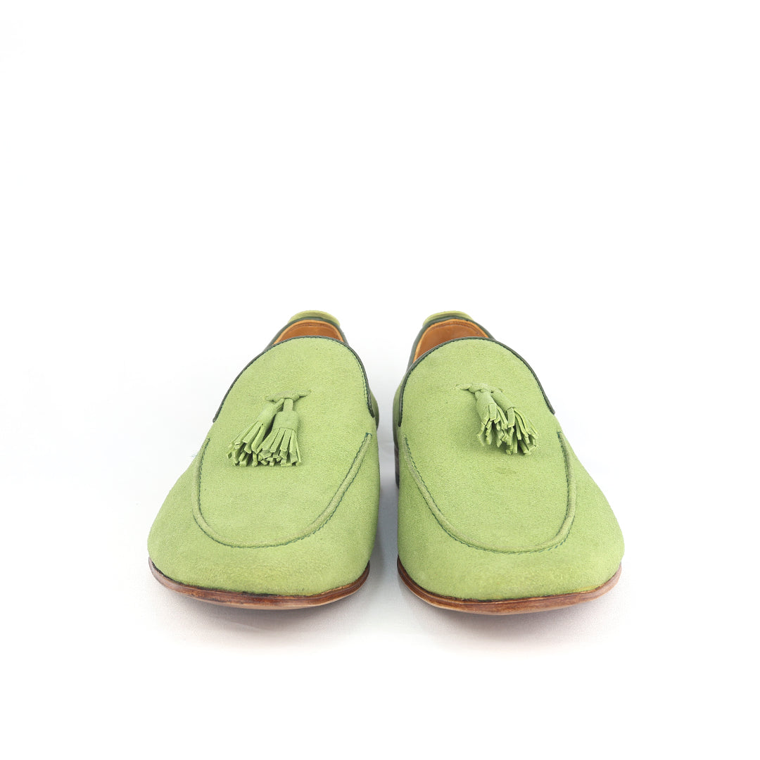 ÚLTIMO PAR TAMANHO 39 Tassel Loafer Martino - camurça cor Verde Limão