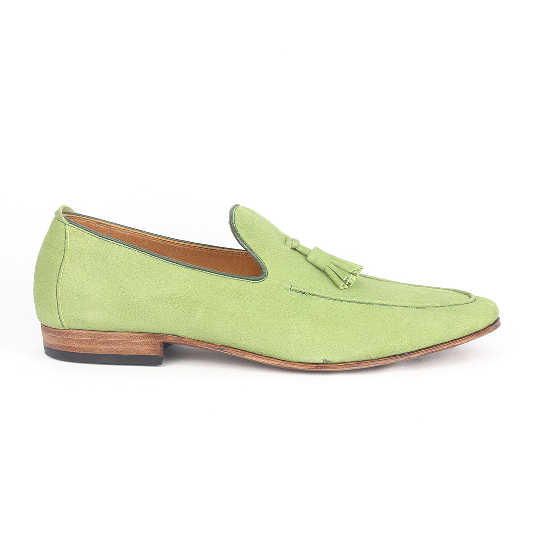 ÚLTIMO PAR TAMANHO 39 Tassel Loafer Martino - camurça cor Verde Limão