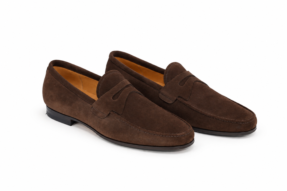 Mocassim Milão em camurça suede - cor Marrom Brownie