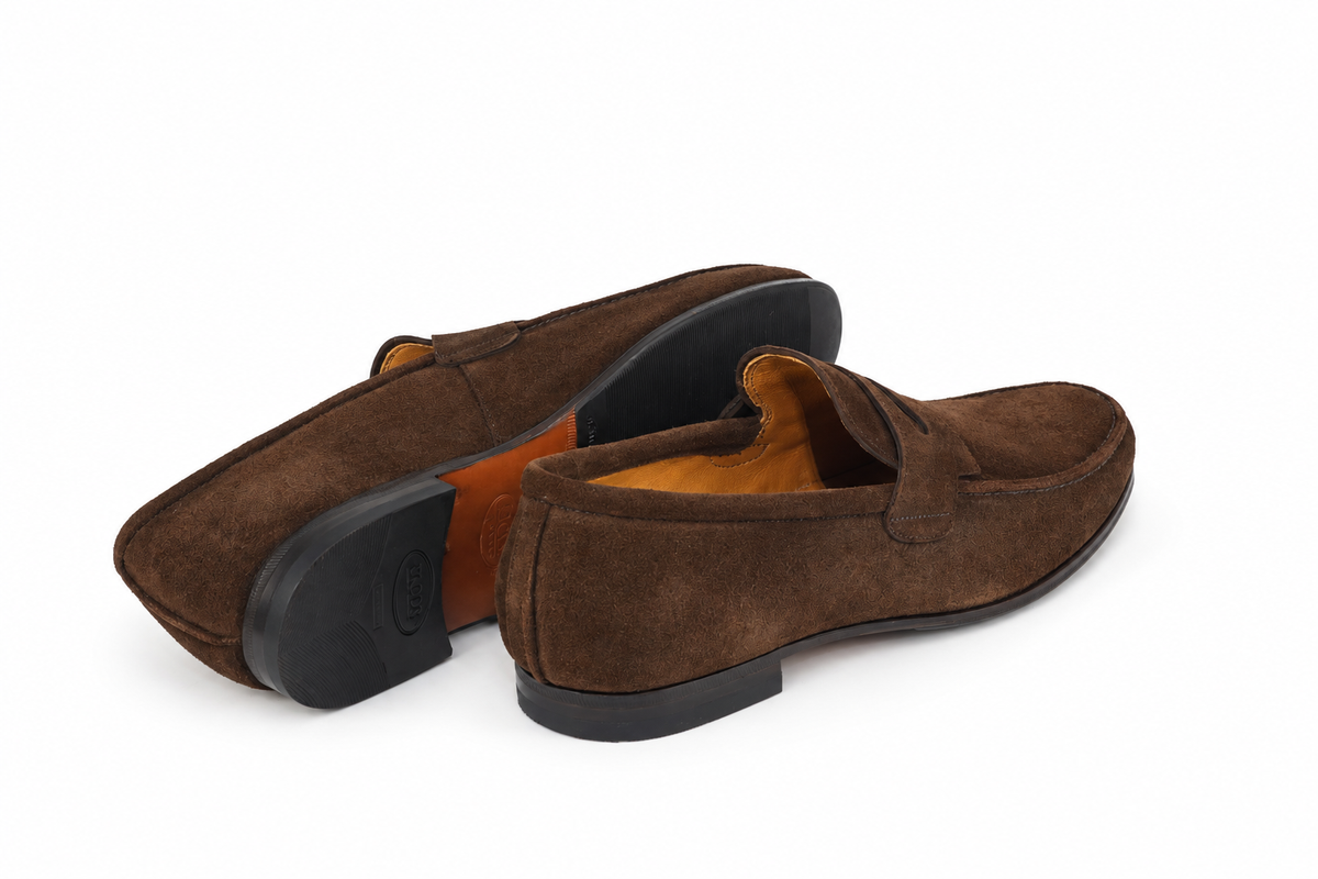 Mocassim Milão em camurça suede - cor Marrom Brownie