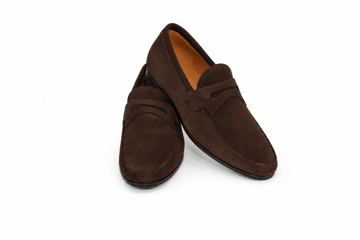 Mocassim Milão em camurça suede - cor Marrom Brownie