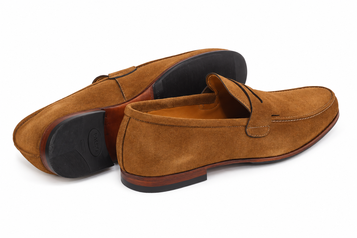 Mocassim Milão em camurça suede - novo tom caramelo
