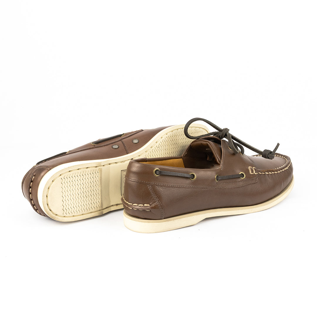 Docksider Exportação Toscana - cor Mahogany solado creme