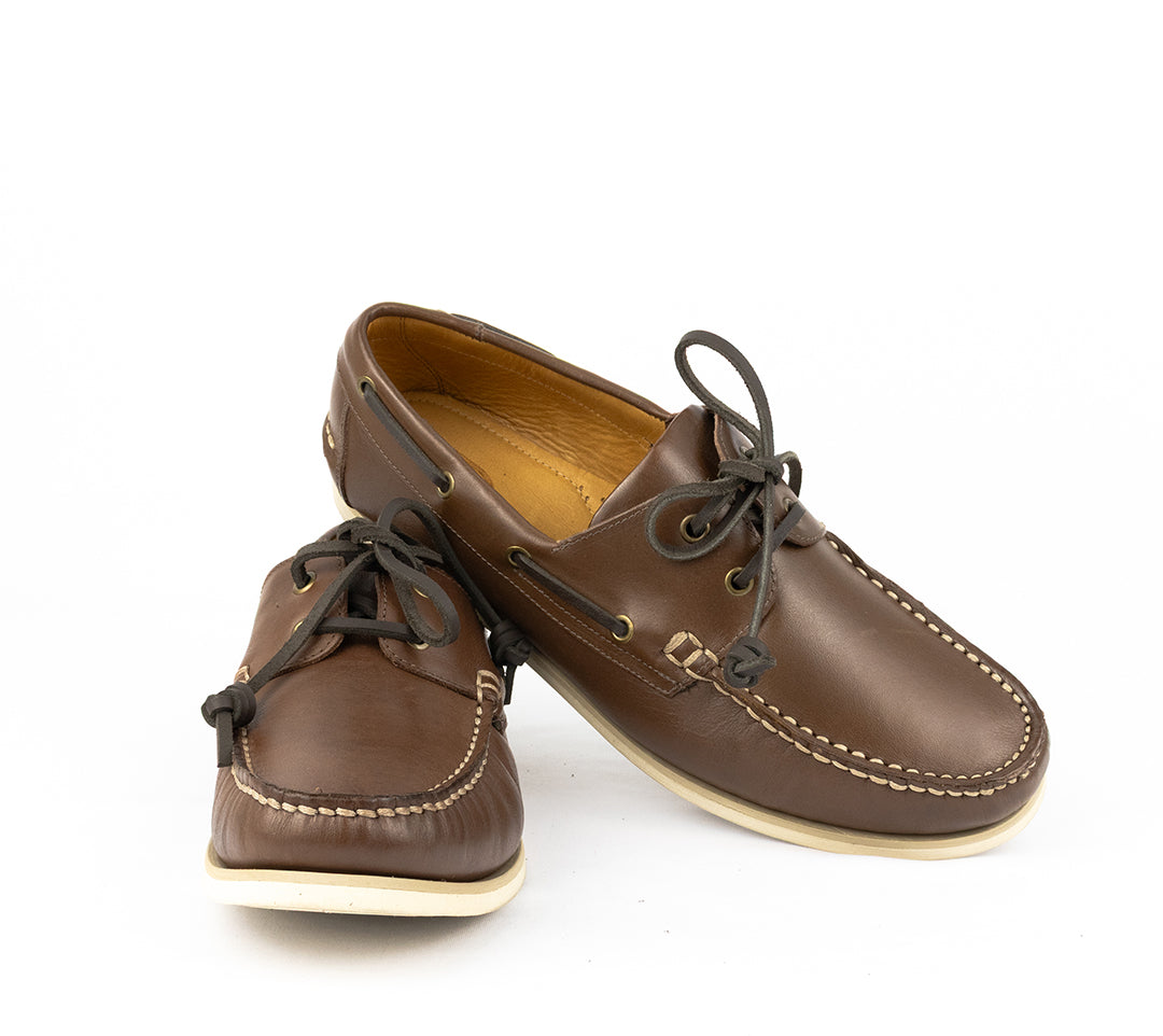 Docksider Exportação Toscana - cor Mahogany solado creme