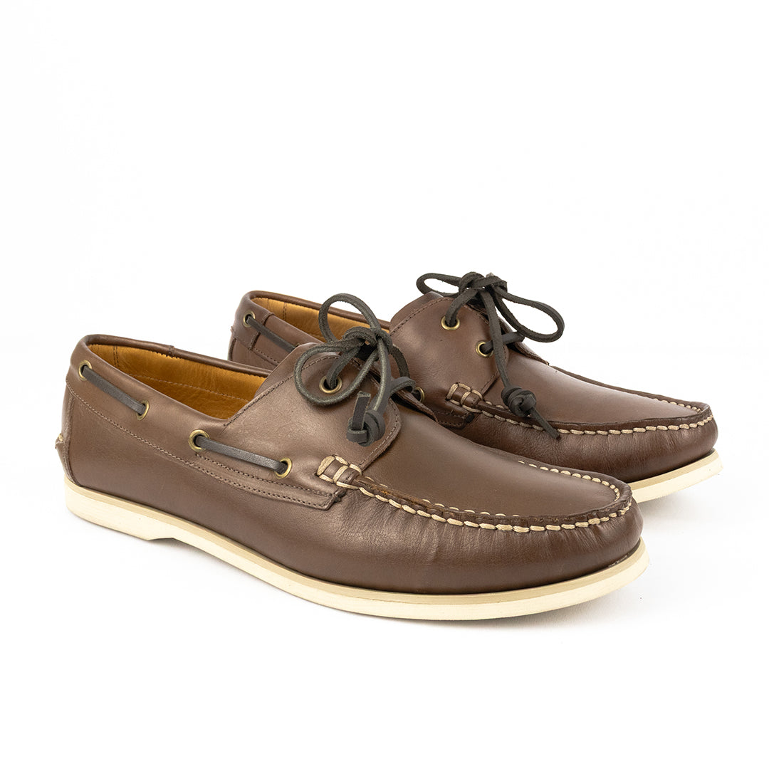 Docksider Exportação Toscana - cor Mahogany solado creme