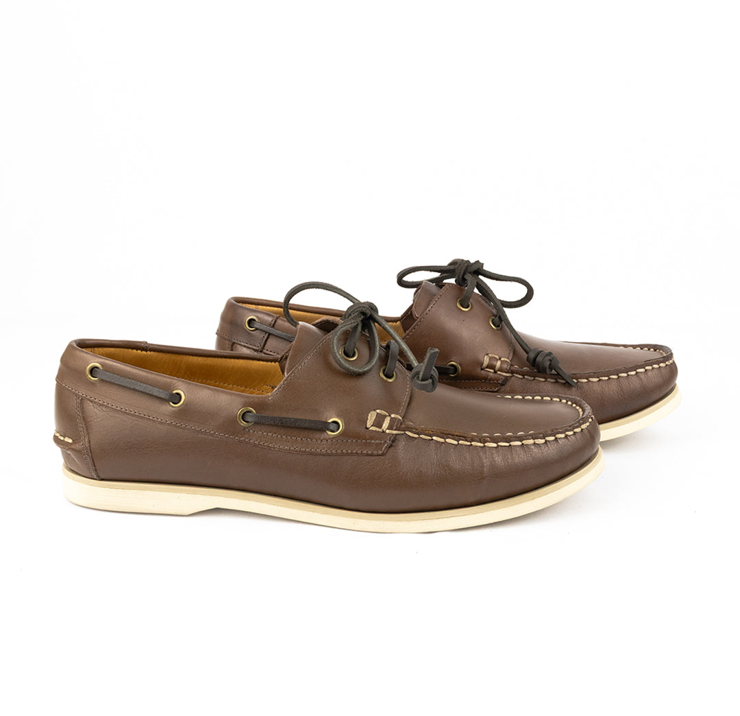 Docksider Exportação Toscana - cor Mahogany solado creme