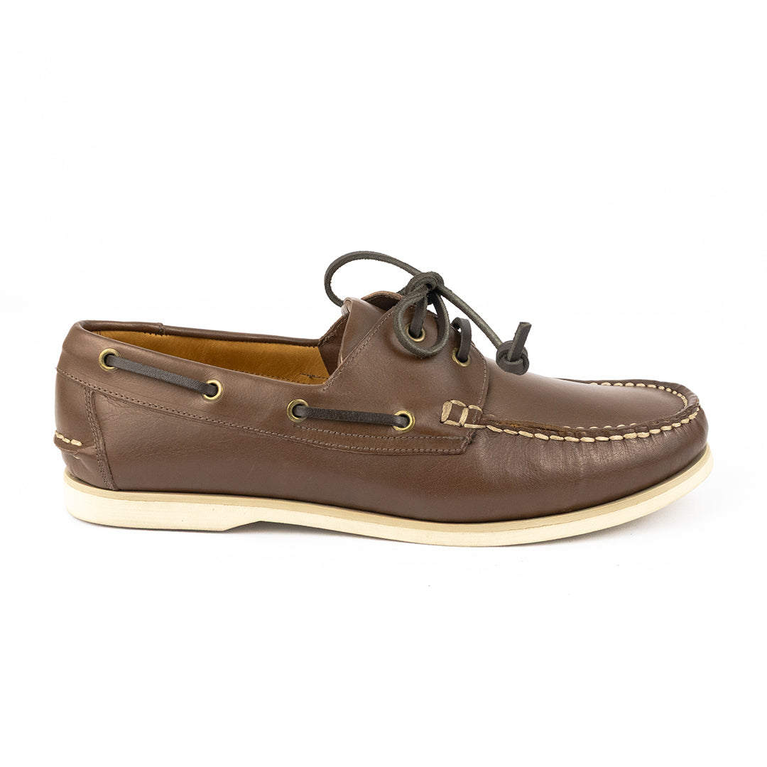 Docksider Exportação Toscana - cor Mahogany solado creme