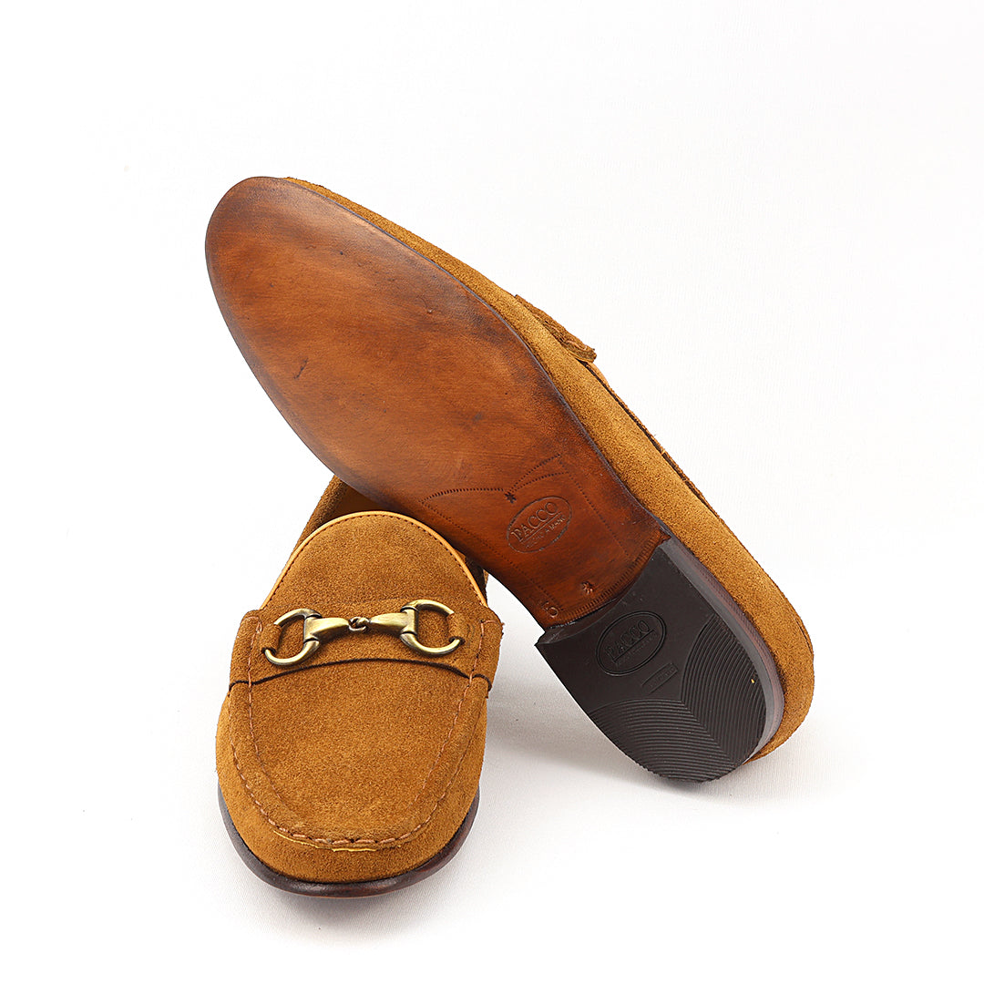 Mocassim estilo italiano Federico em camurça cor caramelo