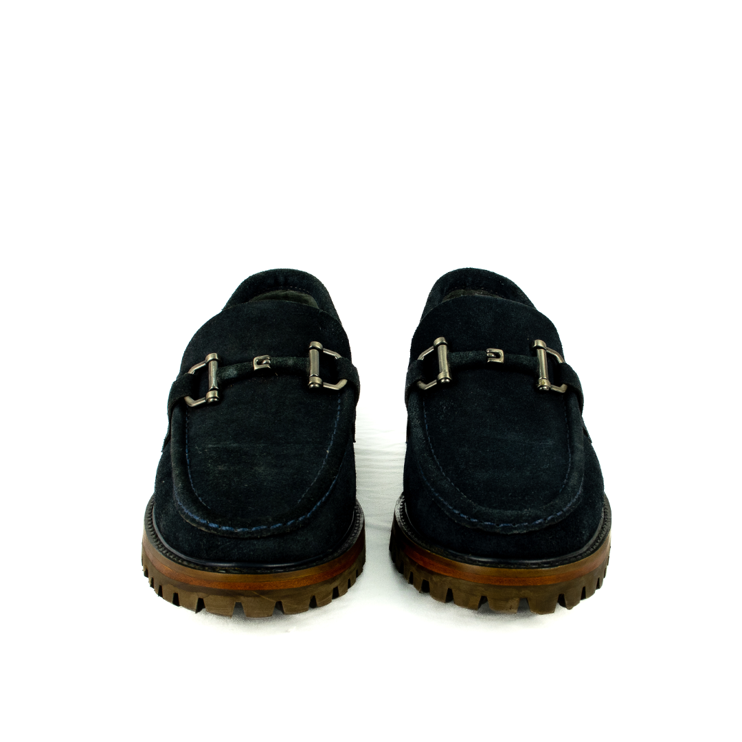 Mocassim Casual Guilherme Solado Tratorado - cor Azul Marinho