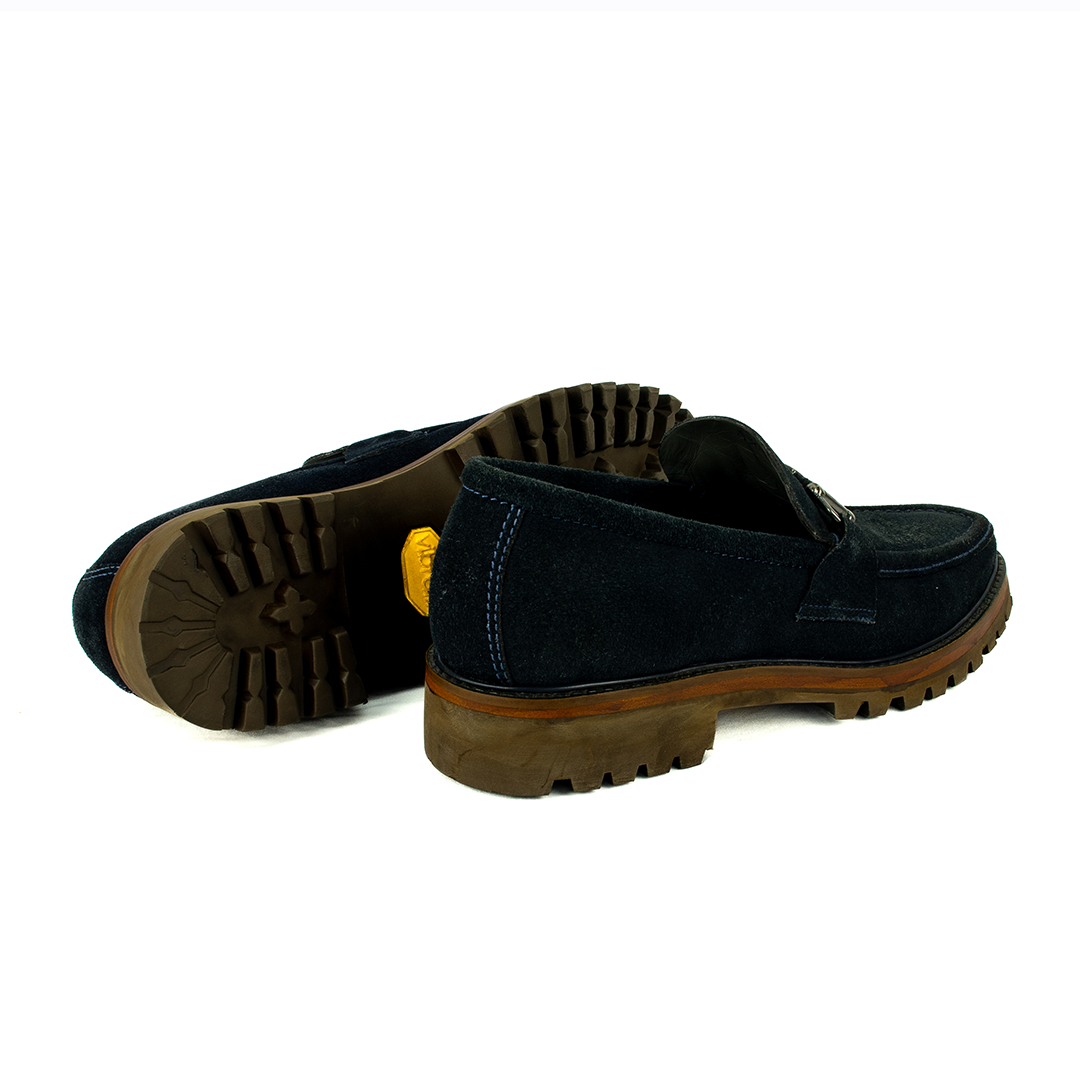 Mocassim Casual Guilherme Solado Tratorado - cor Azul Marinho