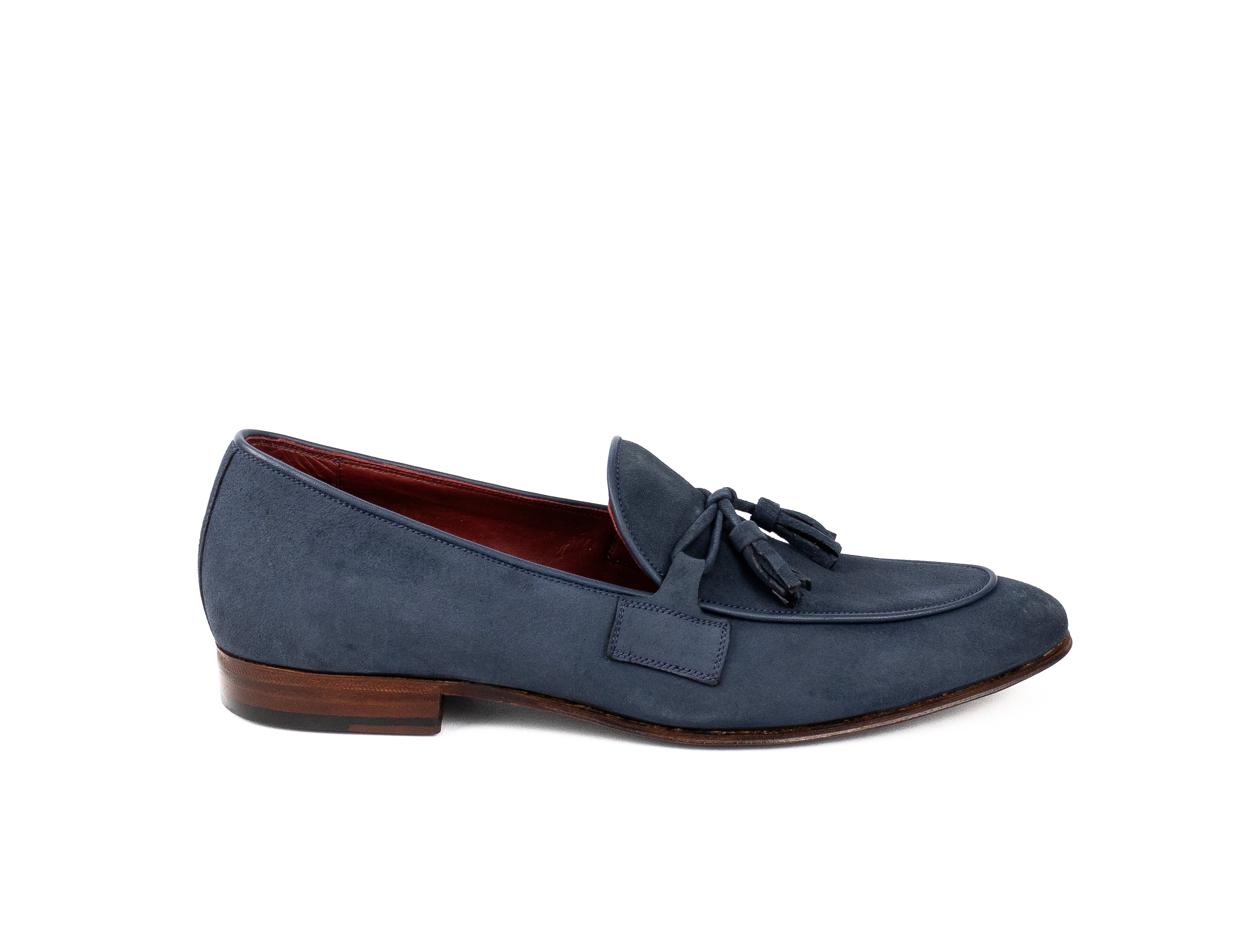 Tassel Loafer França - Camurça cor Azul Marinho