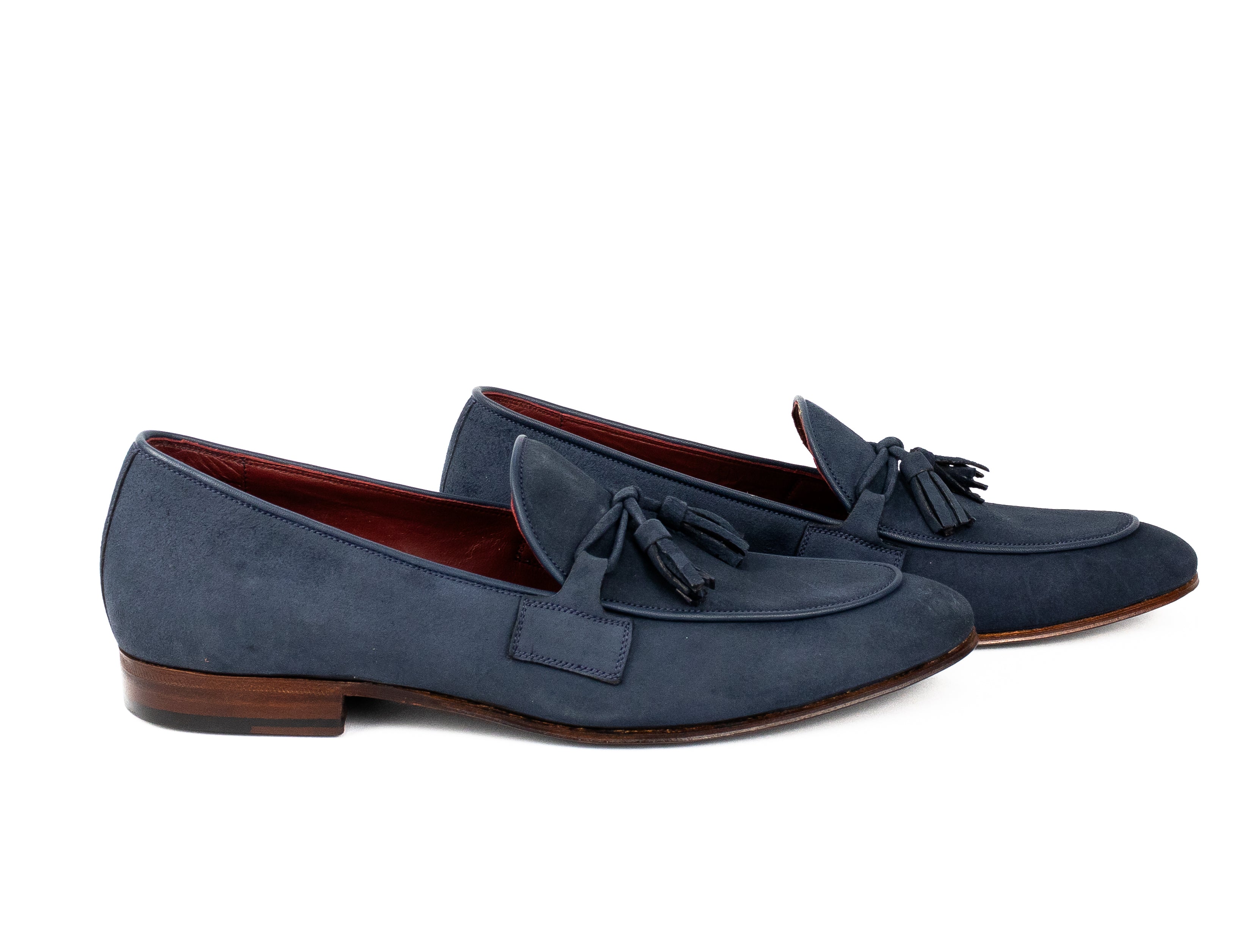 Tassel Loafer França - Camurça cor Azul Marinho