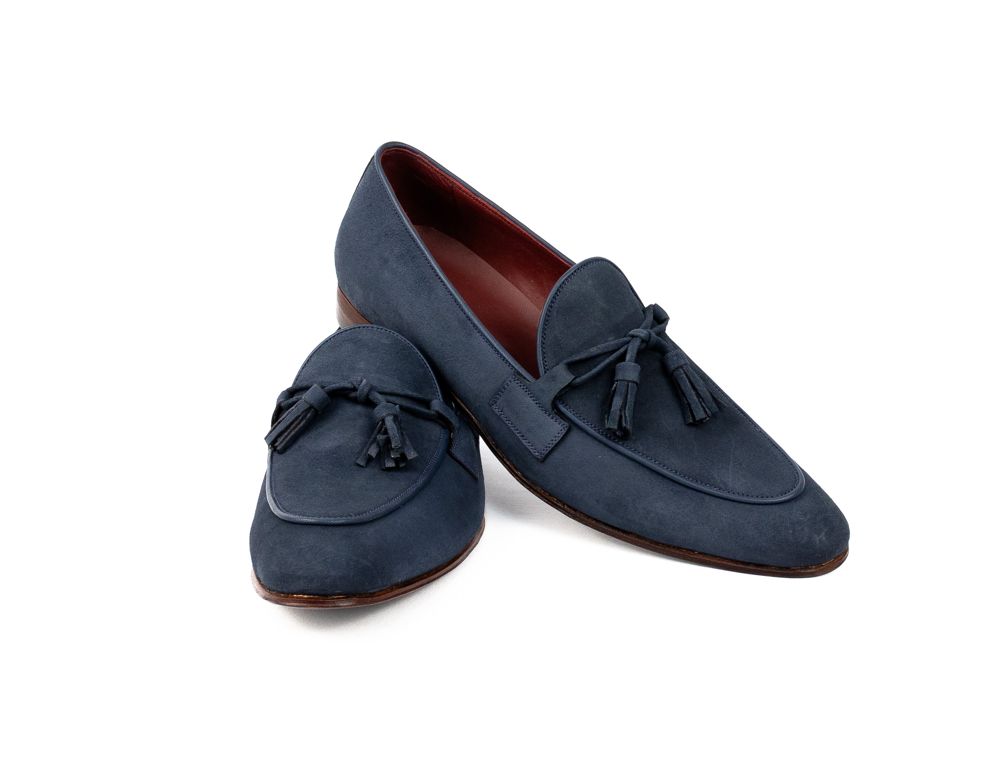 Tassel Loafer França - Camurça cor Azul Marinho