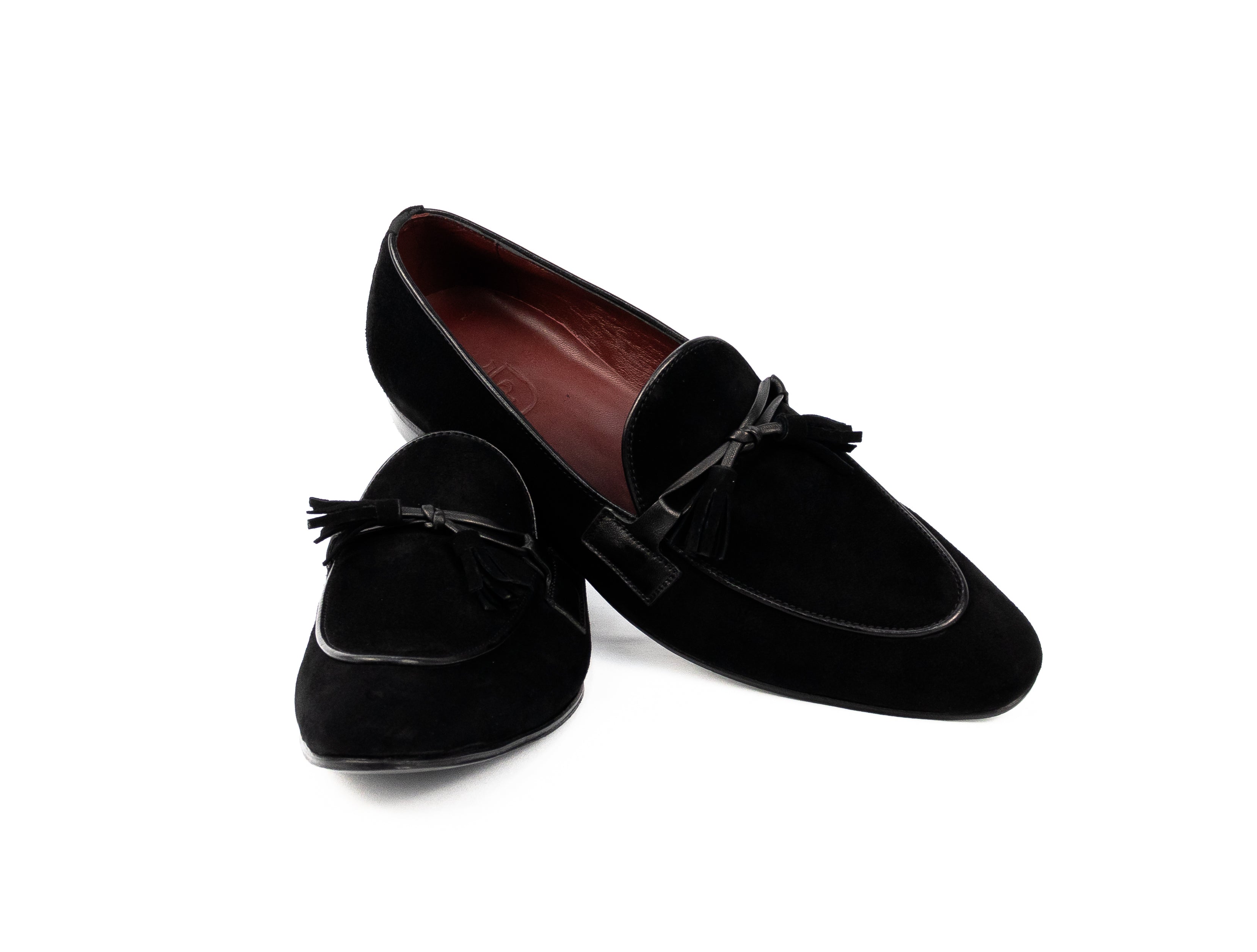 Tassel Loafer França - Camurça cor Preta