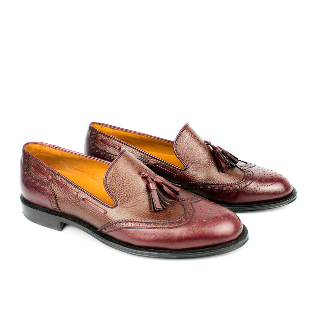 Tassel Loafer estilo Inglês - Liam cor Vinho