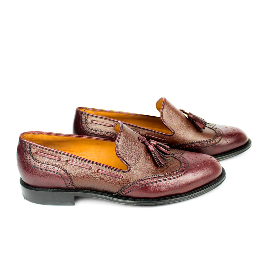 Tassel Loafer estilo Inglês - Liam cor Vinho