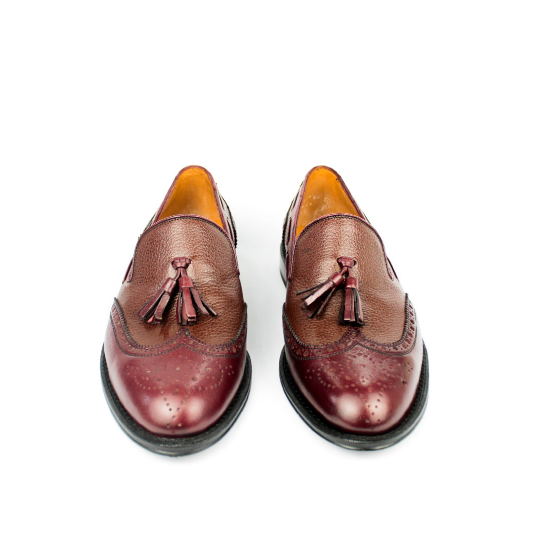 Tassel Loafer estilo Inglês - Liam cor Vinho