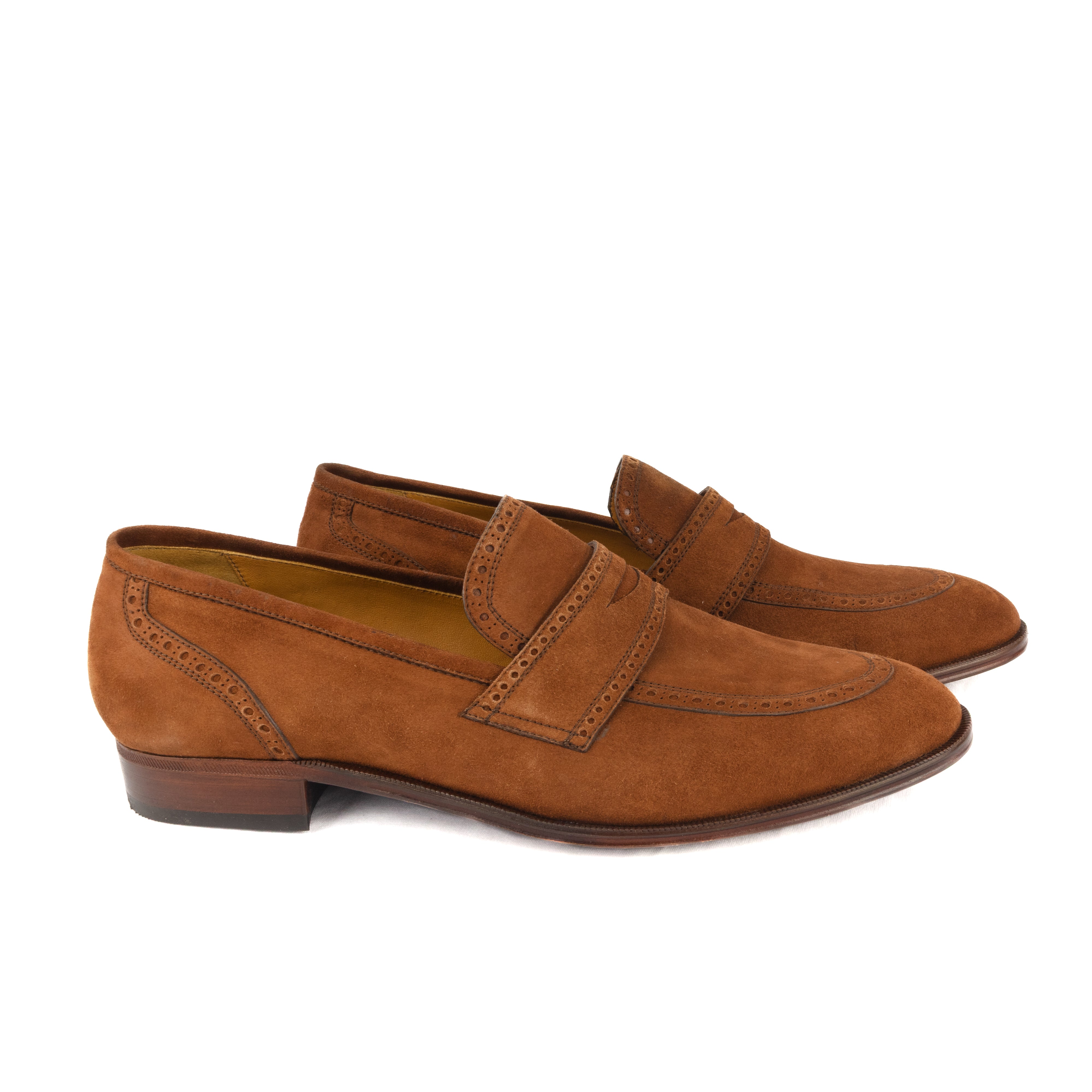 ÚLTIMO PAR tamanho 47 Loafer Christopher em camurça - cor terra
