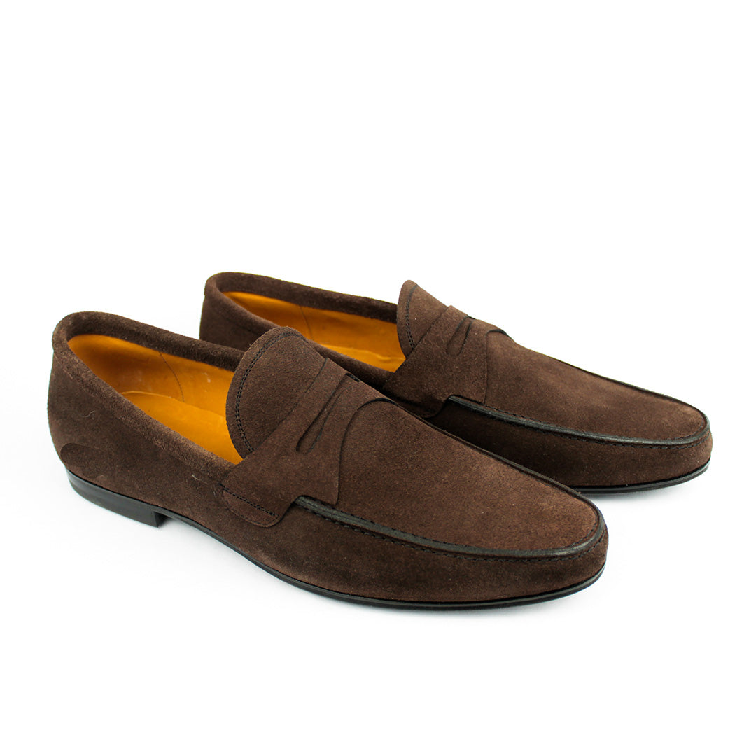 Loafer Arrojado Milão - em camurça cor marrom café