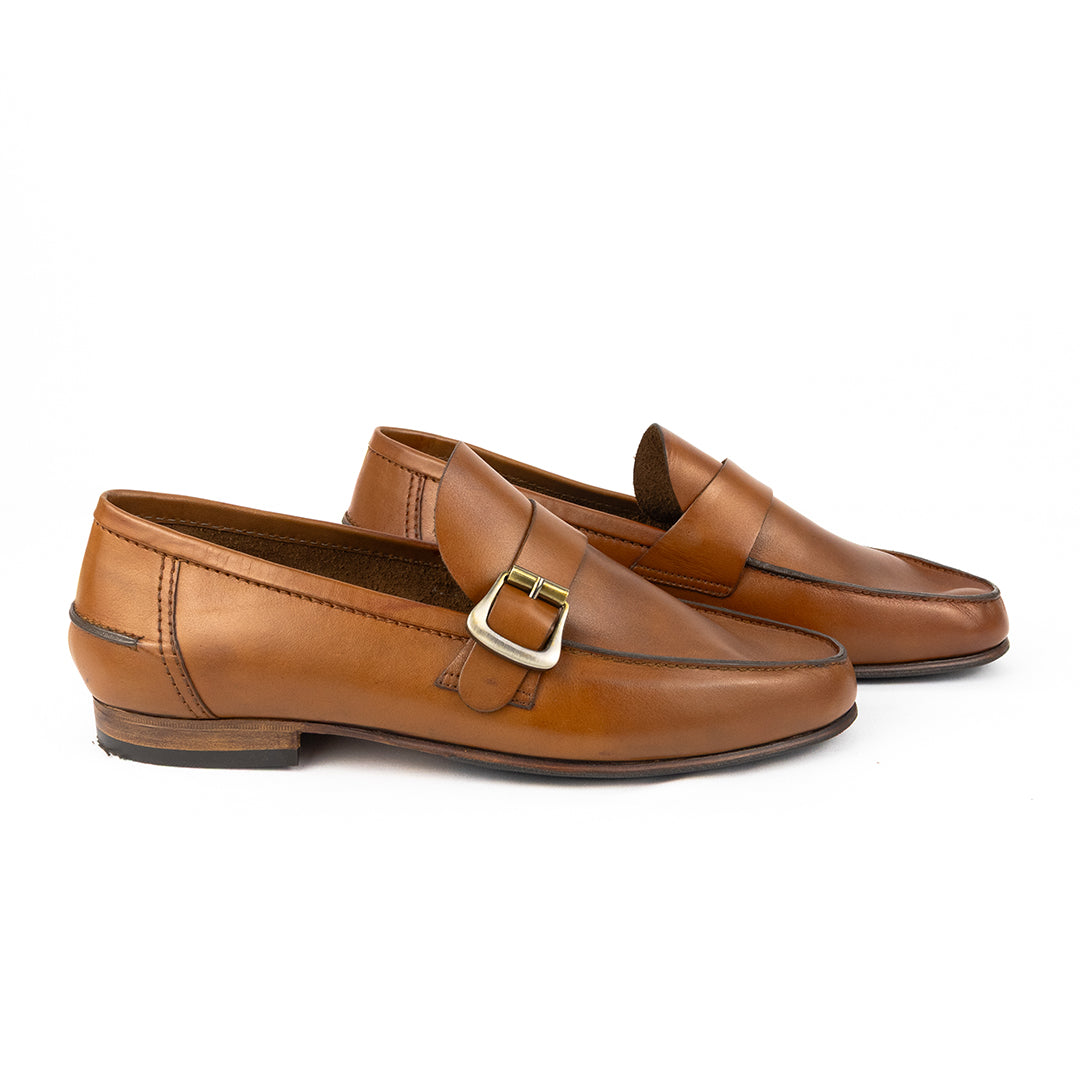 SÉRIE LIMITADA Mocassim Argentino Juan Couro Flexível cor havana