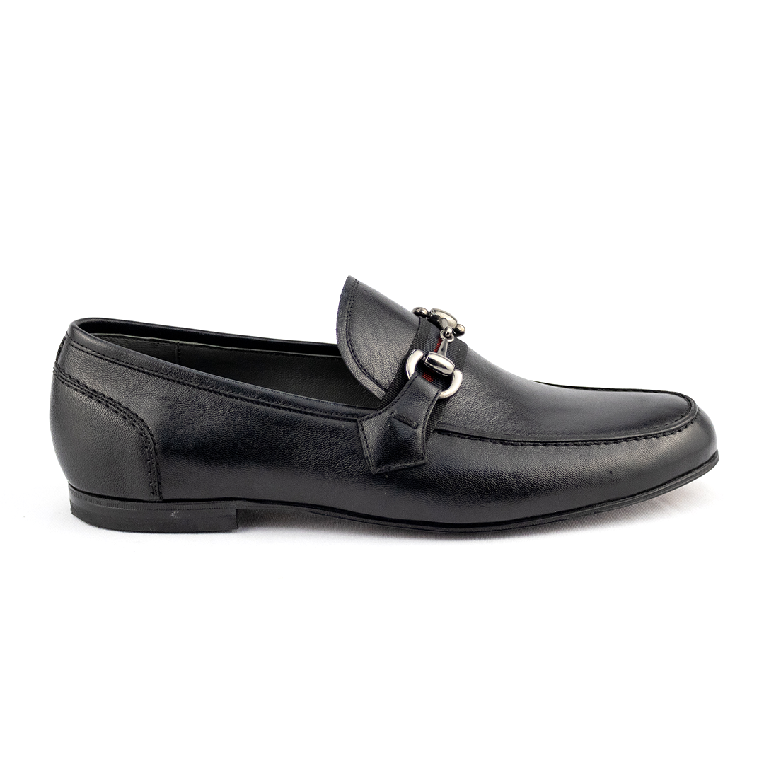 Italian style loafers Luca in Black - Main Image