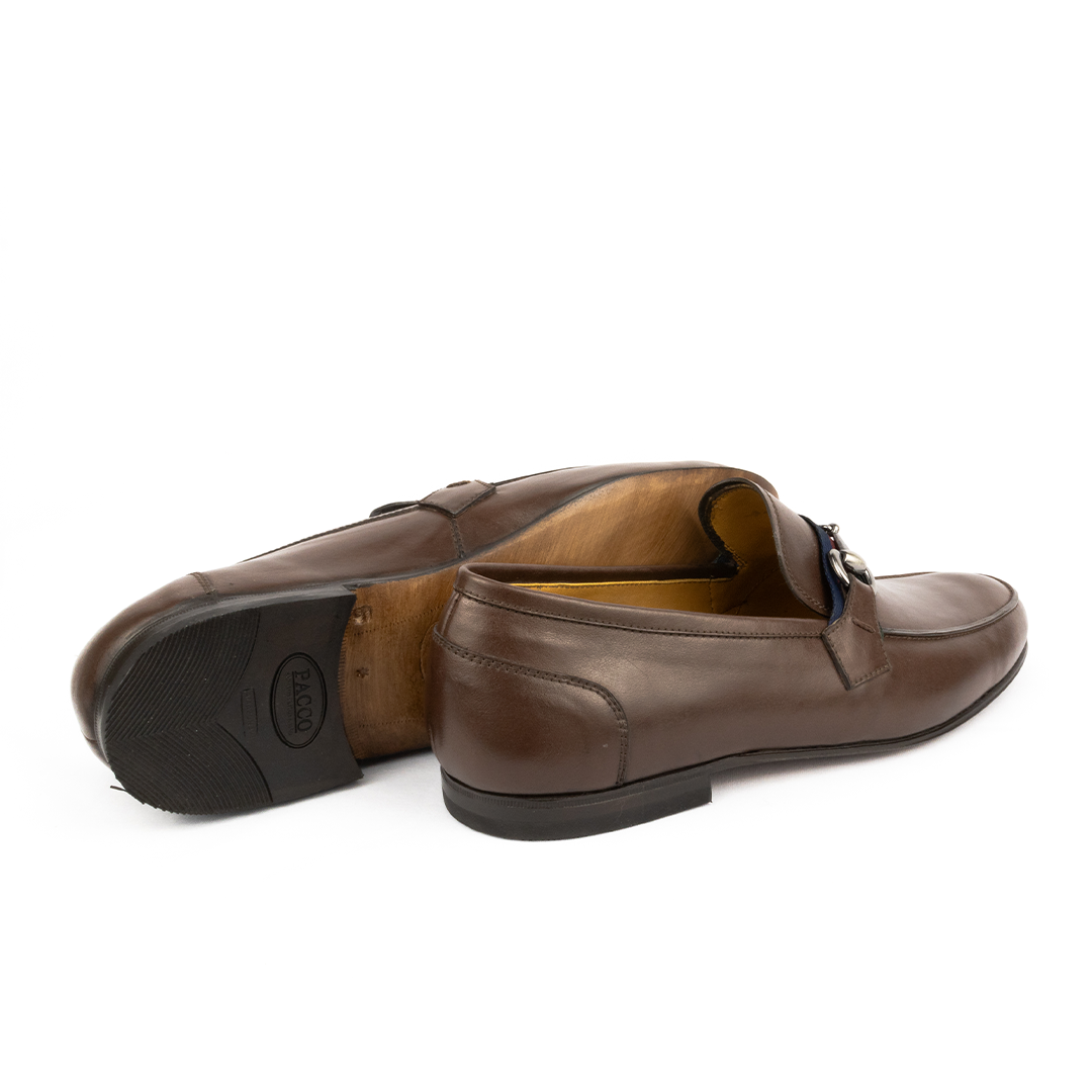 Últimos pares Mocassim estilo italiano Luca cor marrom chocolate