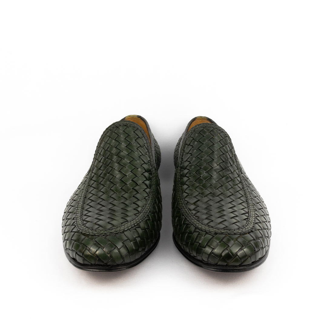 Loafer Tressê Espanhol Javier cor artesanal verde musgo