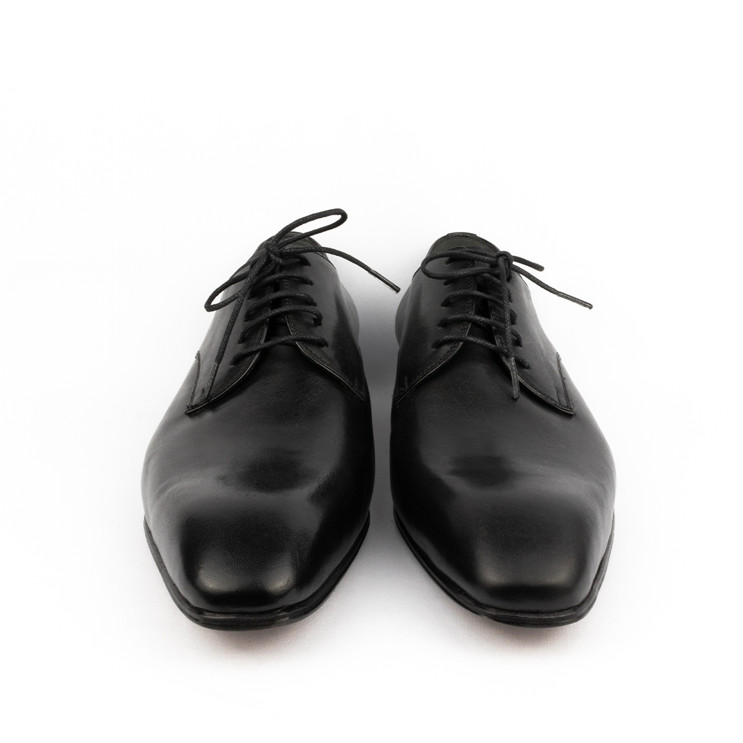 ÚLTIMOS PARES Derby Plain Toe Bico Italiano Pietro cor preto