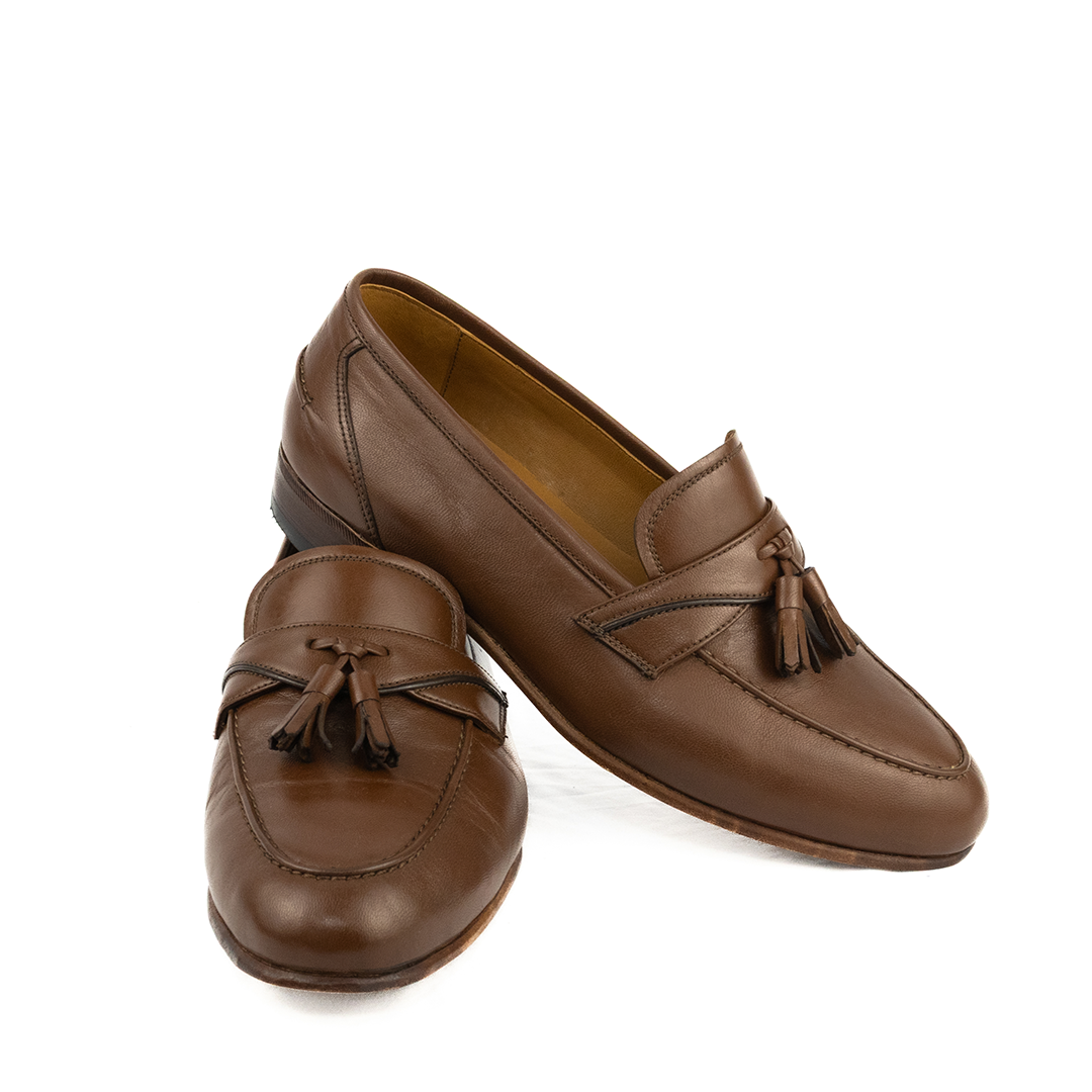 ÚLTIMO PAR TAMANHO 38,5 Tassel Loafer Enrico - cor havana