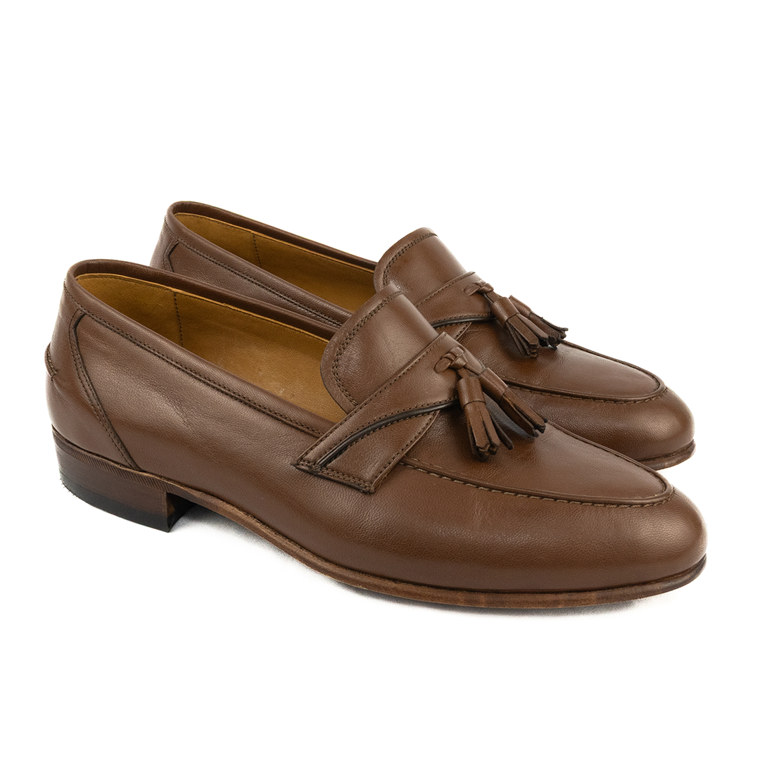 ÚLTIMO PAR TAMANHO 38,5 Tassel Loafer Enrico - cor havana