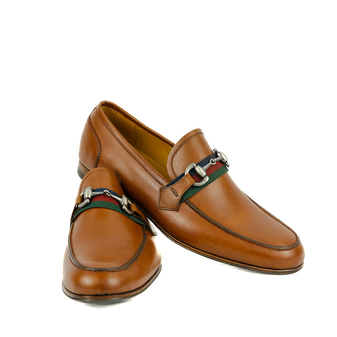 Mocassim estilo Italiano Luca cor artesanal havana