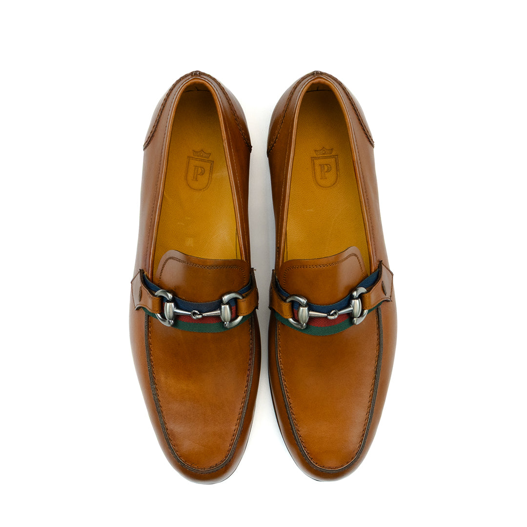 Mocassim estilo Italiano Luca cor artesanal havana