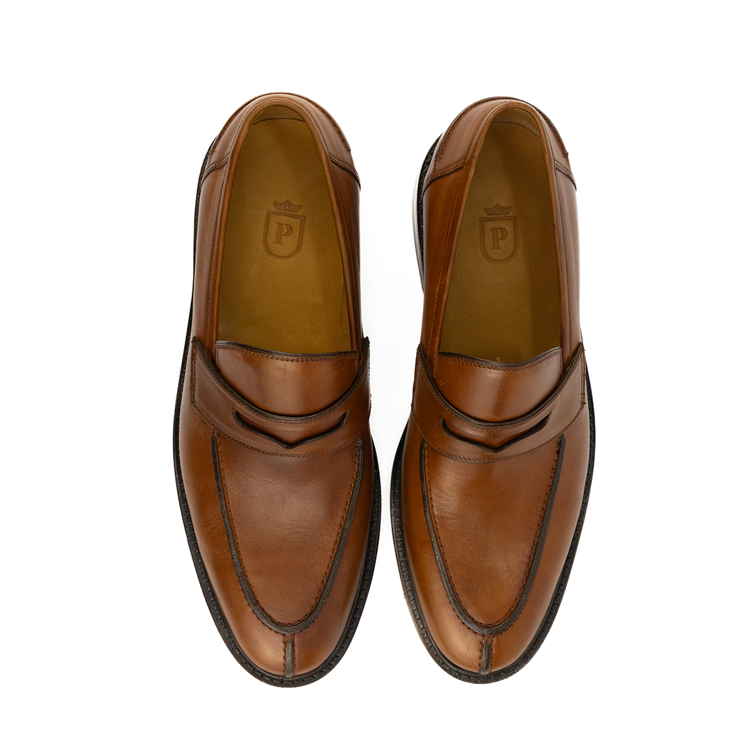 ÚLTIMO PAR TAMANHO 40 Clássico Loafer - cor artesanal havana