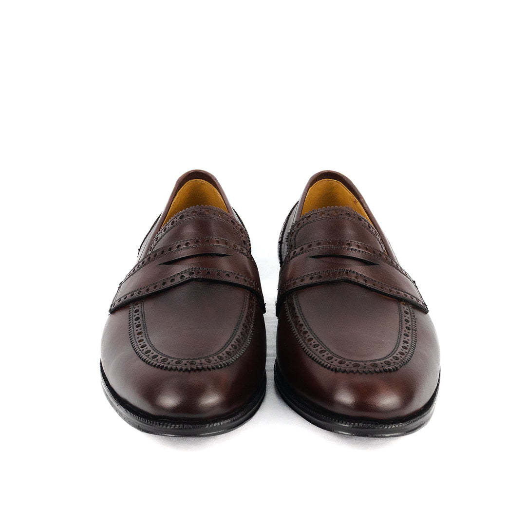 Loafer estilo inglês Christopher cor artesanal vinho