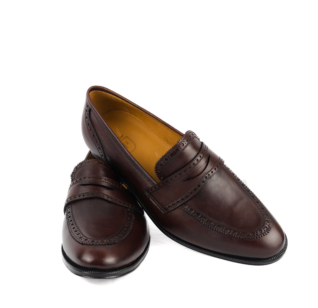Loafer estilo inglês Christopher cor artesanal vinho