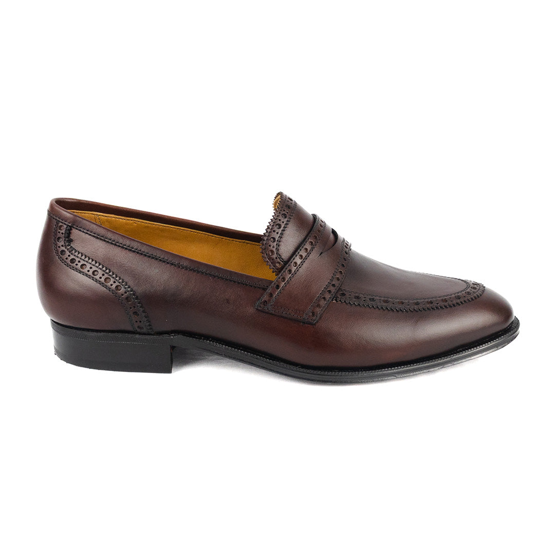 Loafer estilo inglês Christopher cor artesanal vinho