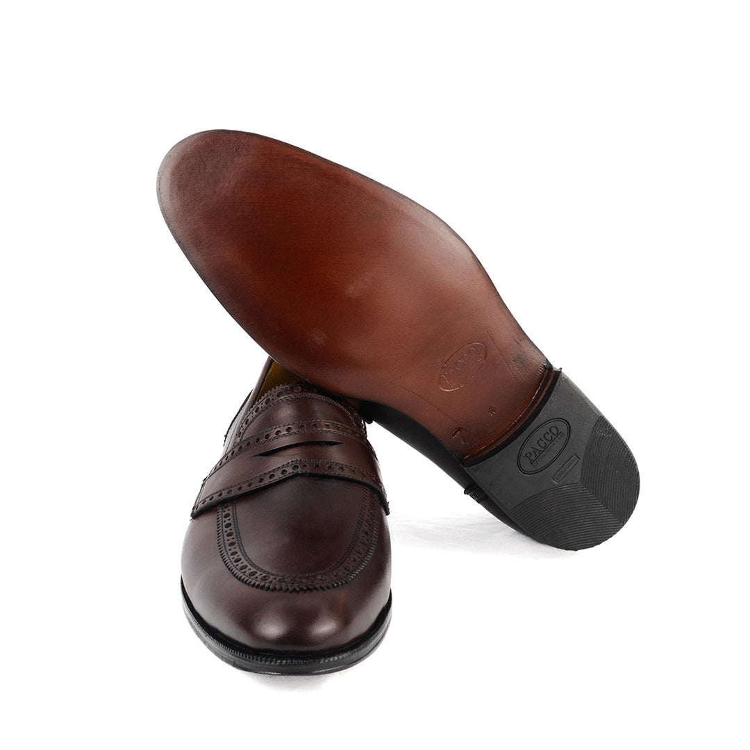 Loafer estilo inglês Christopher cor artesanal vinho