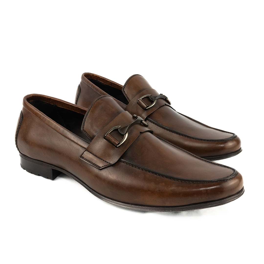ÚLTIMO PAR TAMANHO 45 Loafer Luigi - cor artesanal mogno