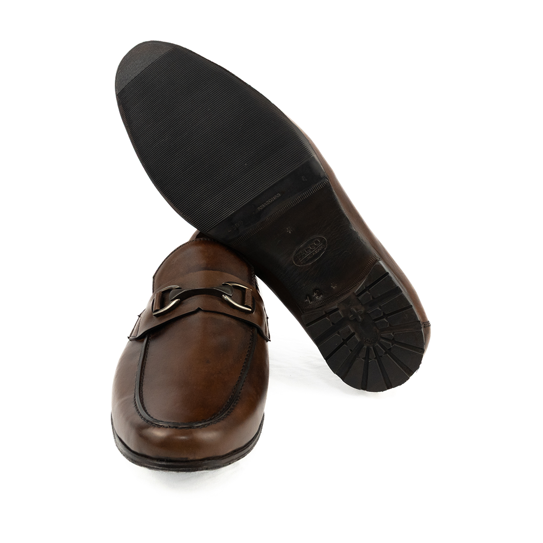ÚLTIMO PAR TAMANHO 45 Loafer Luigi - cor artesanal mogno