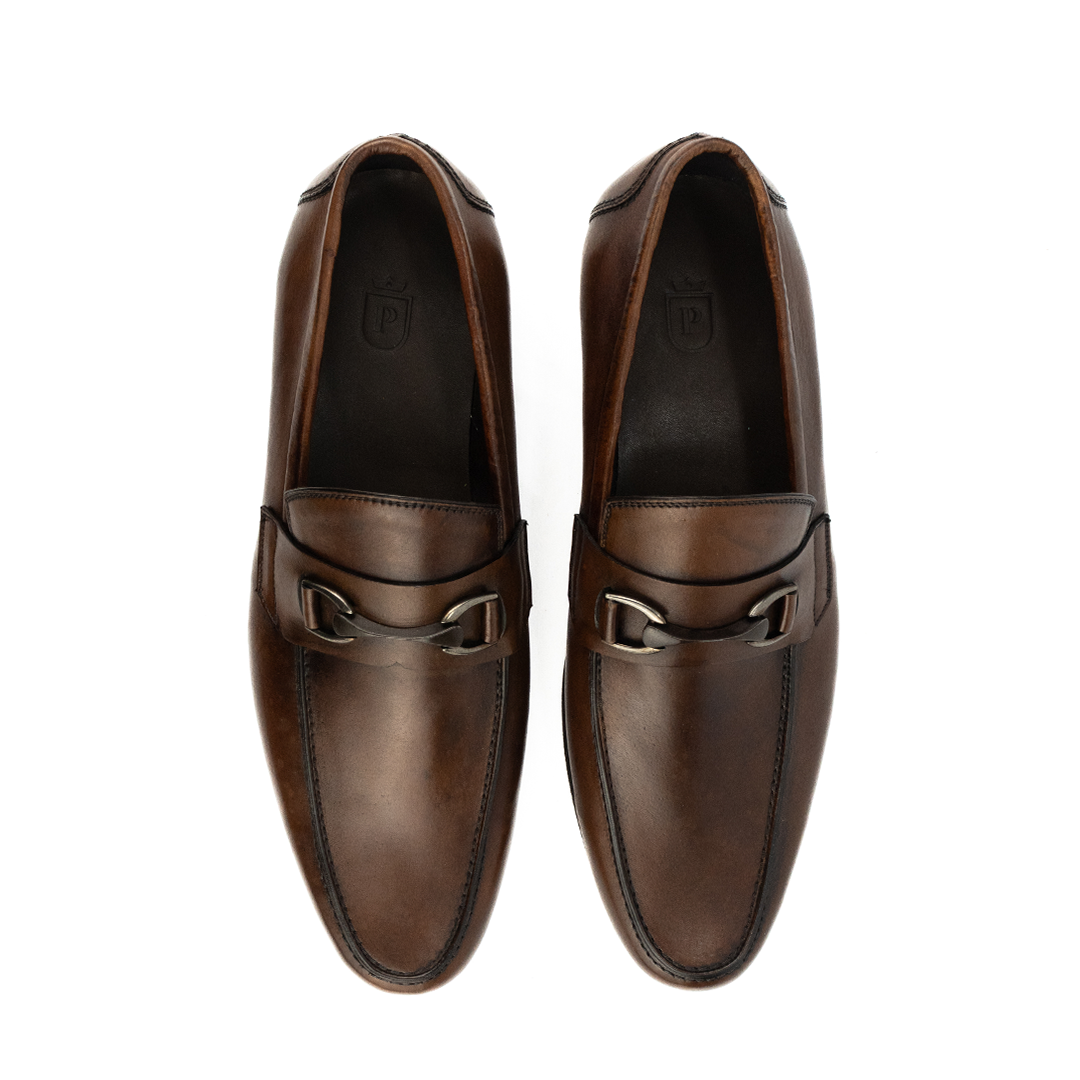 ÚLTIMO PAR TAMANHO 45 Loafer Luigi - cor artesanal mogno