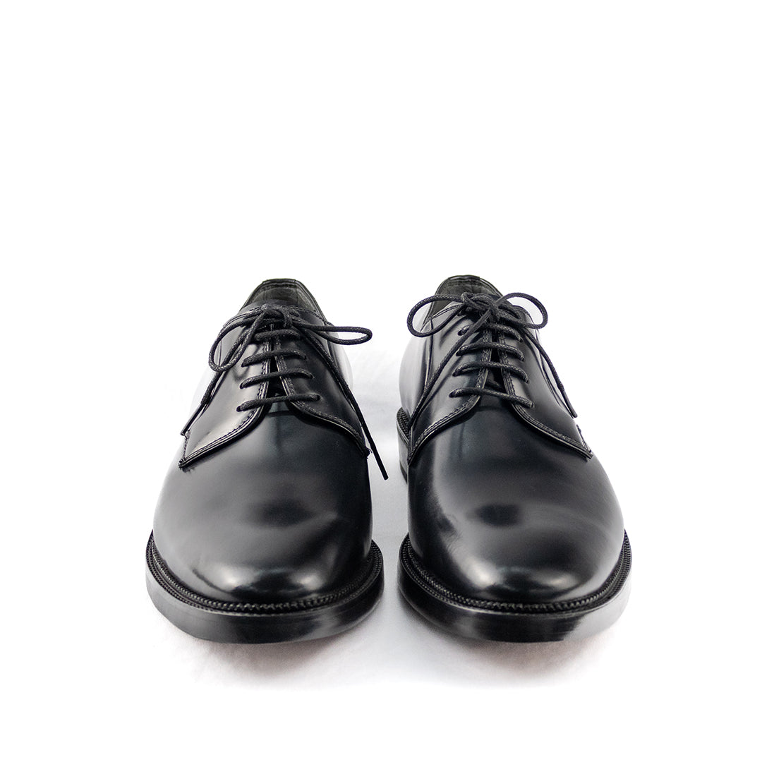 Derby Plain Toe Ernesto Solado Duplo e cor preto