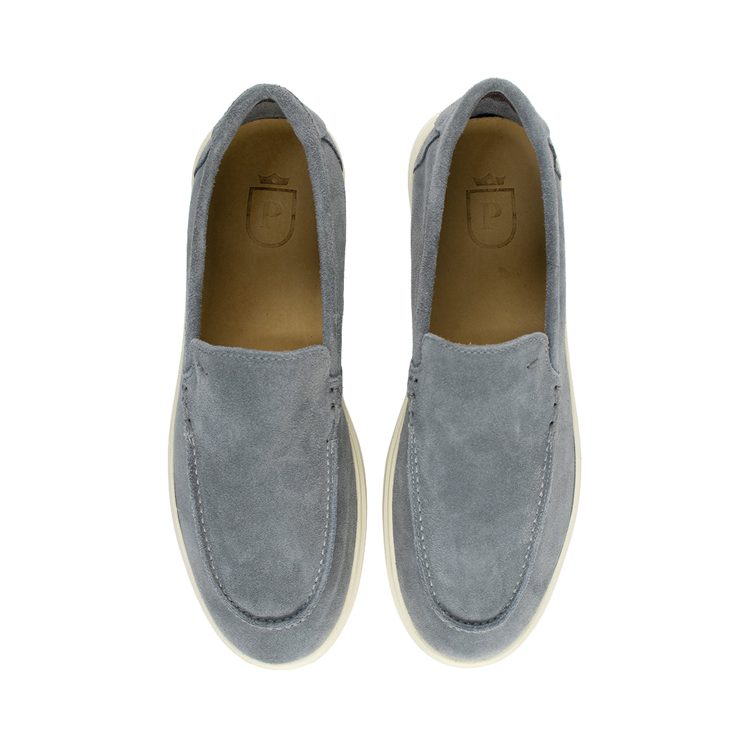 Mocassim Casual em camurça - cor cinza