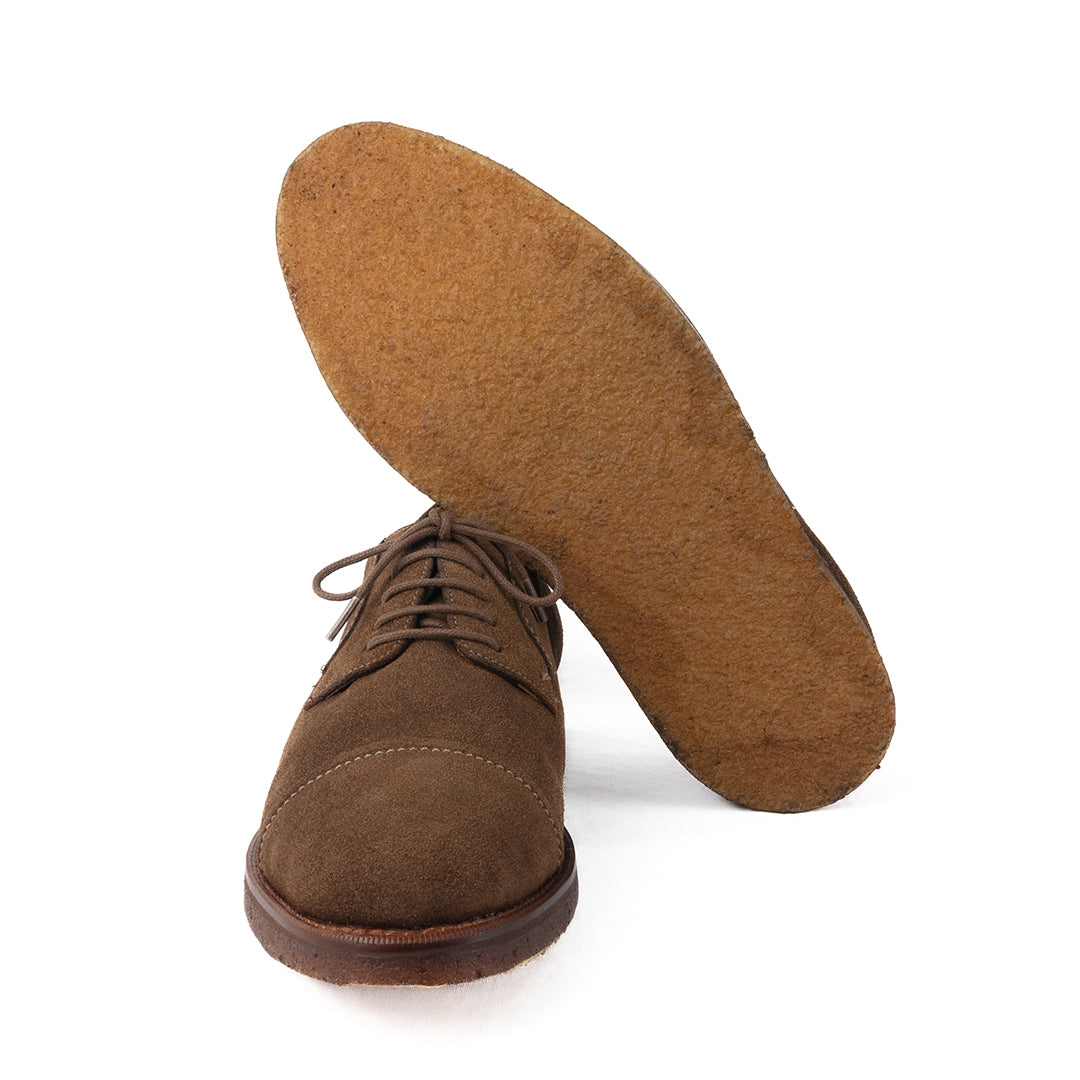 Derby Cap Toe Borelli solado em borracha crepe natural