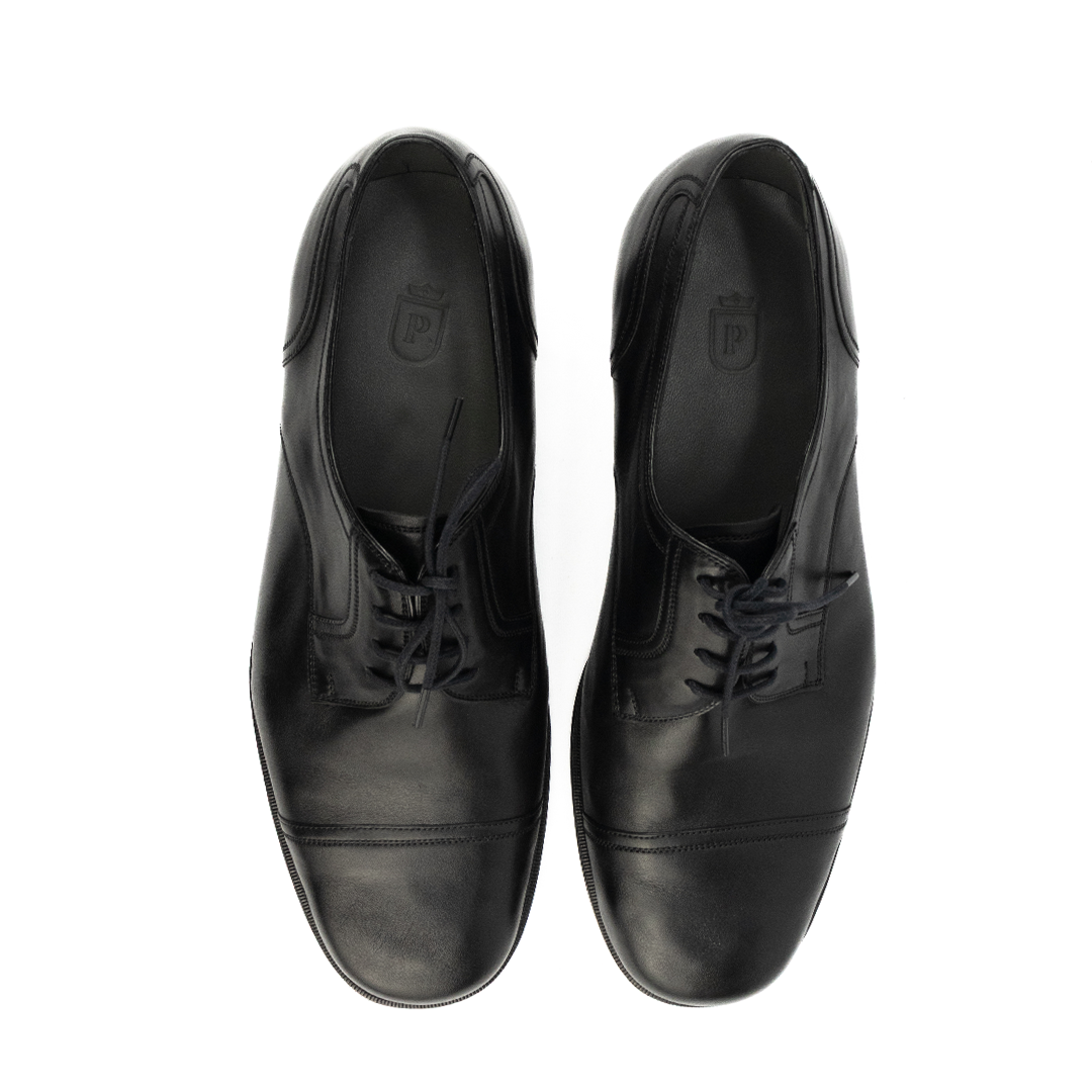 ÚLTIMO PAR TAMANHO 45 Derby forma arredondada e larga - cor preto