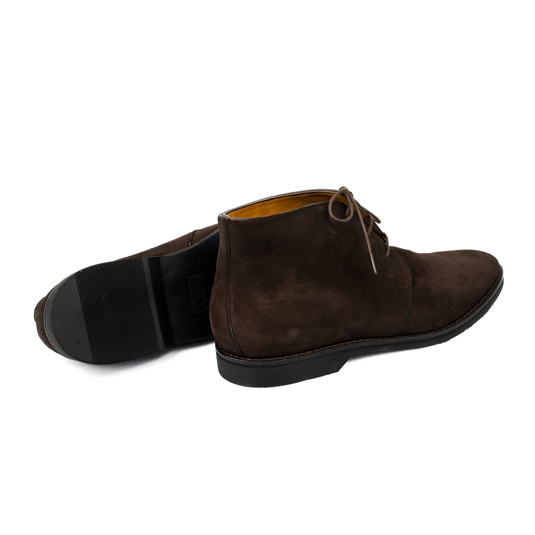 Bota Chukka Liverpool em camurça cor marrom café