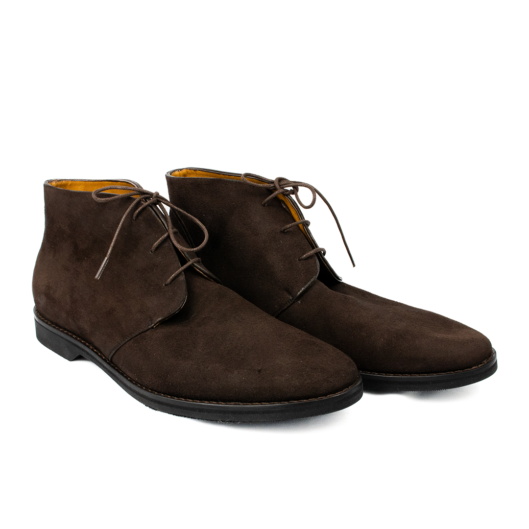 Bota Chukka Liverpool em camurça cor marrom café