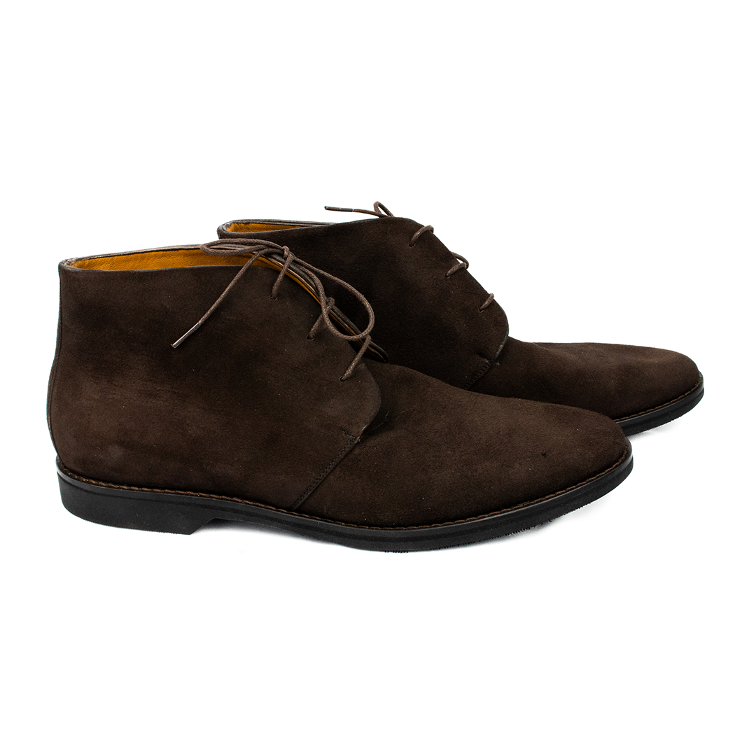 Bota Chukka Liverpool em camurça cor marrom café