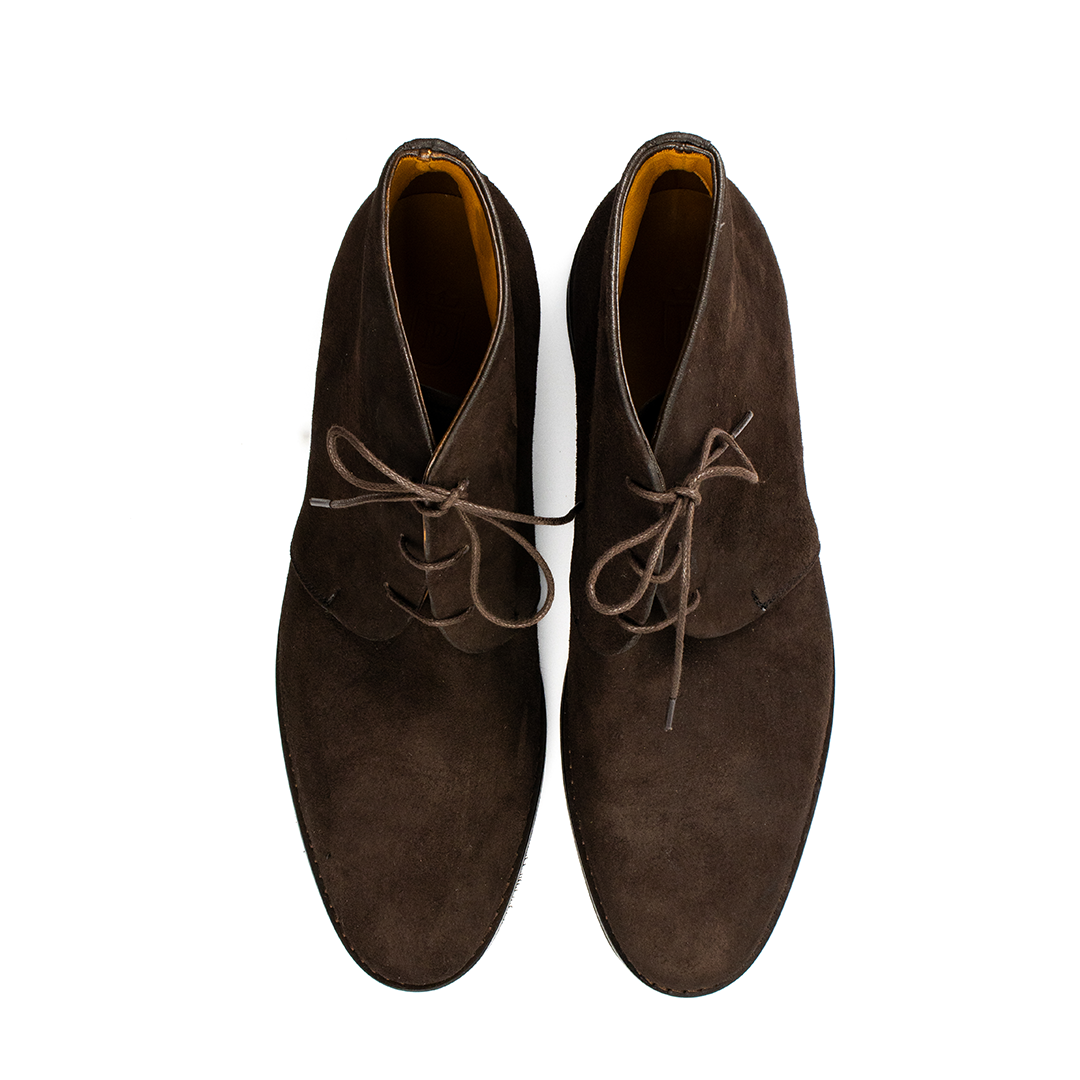 Bota Chukka Liverpool em camurça cor marrom café