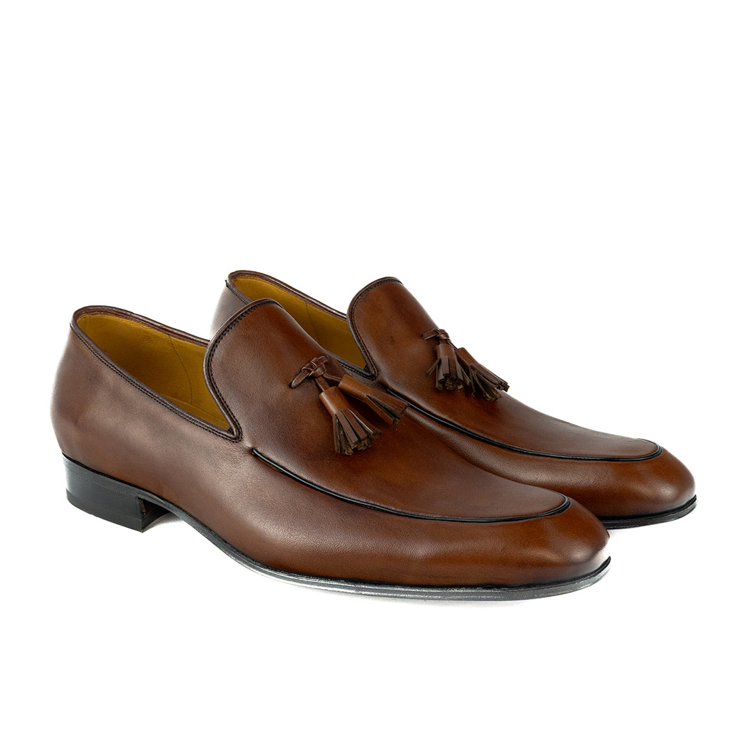 Tassel Loafer Lorenzo criação exclusiva Pacco - cor Artesanal Chocolate